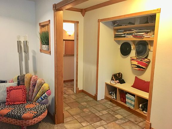 Front entry hall with cute built-in storage