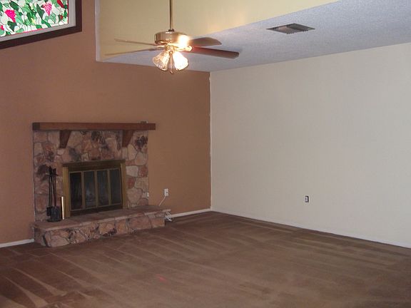 Fireplace in the family room.