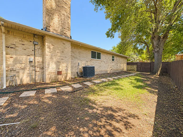 Fully fenced backyard