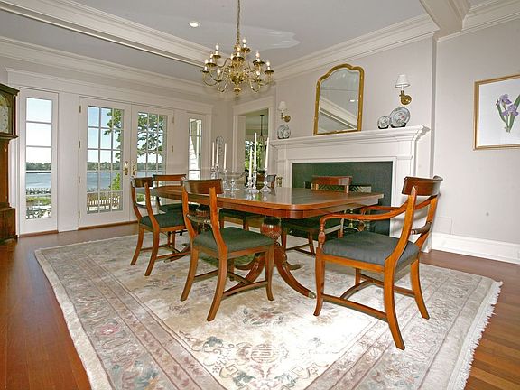 Gorgeous Dining Room with Rumsford gas fireplace.