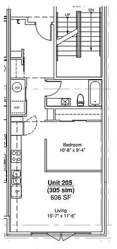 Floor plan One Bedroom C