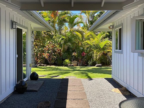 In breezeway looking toward backyard