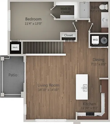 Floor Plan 1G | Seasons at Orchard Hills | Apartments in Oak Creek, WI Floor Plan 1G | Seasons at Orchard Hills | Apartments in Oak Creek, WI