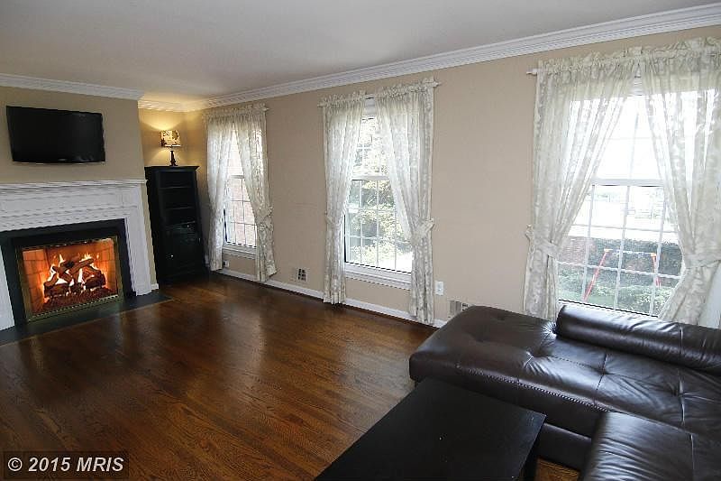 Living Room with Beautiful Fireplace