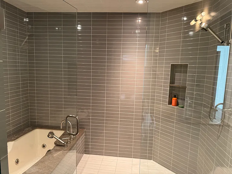 Master bath with jet tub & steam shower.