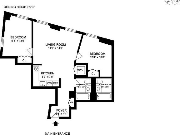 2nd image of 1 Wall Street Ct APT 909