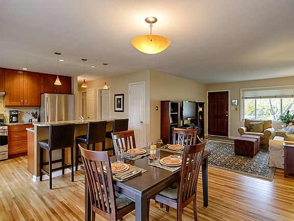Upstairs kitchen & living ro