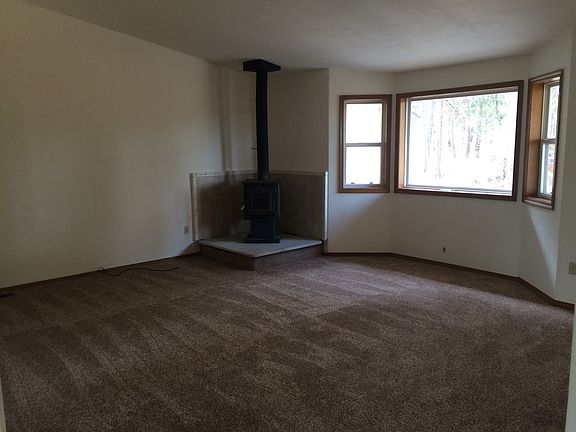 living room w/ wood stove