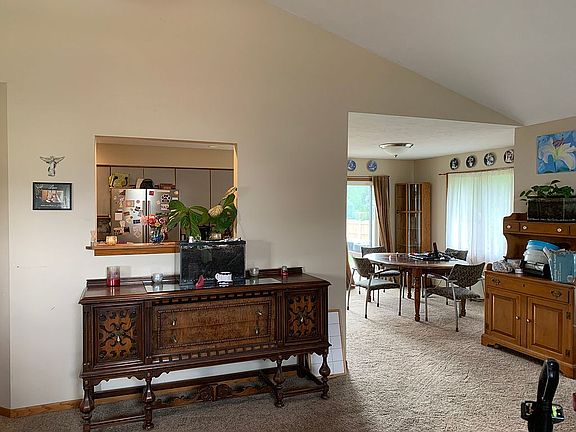 Living room and dining room