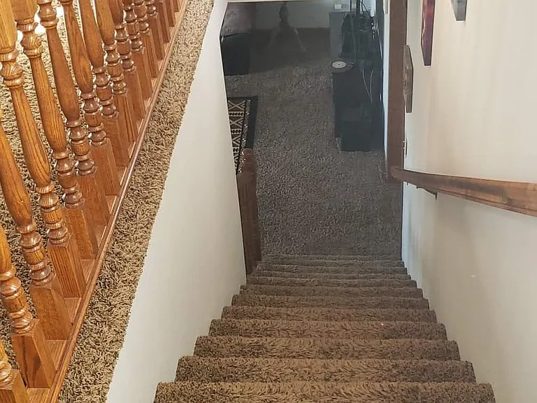 stair way from main level to second floor