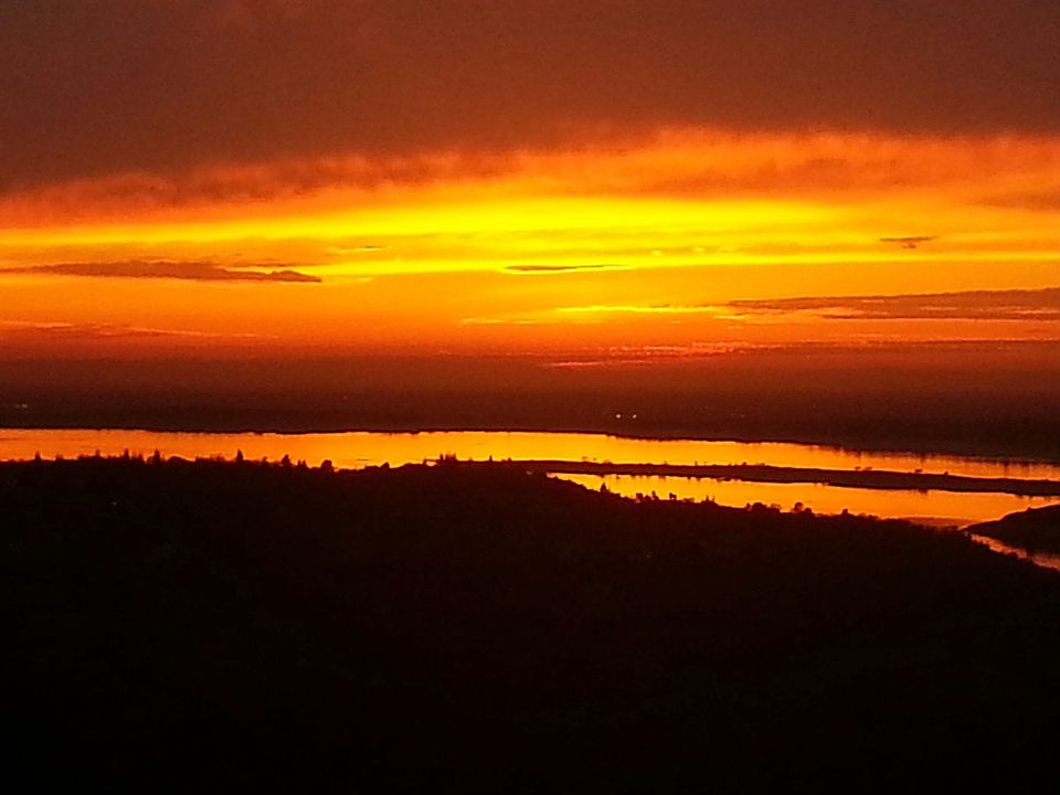 Sunset view off Covered Deck