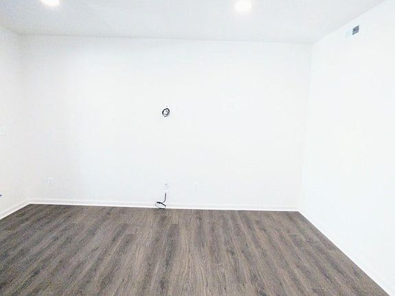 Living room space, LVP flooring, HDMI wall outlet, ready for mounted TV