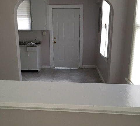 Back door entry to kitchen