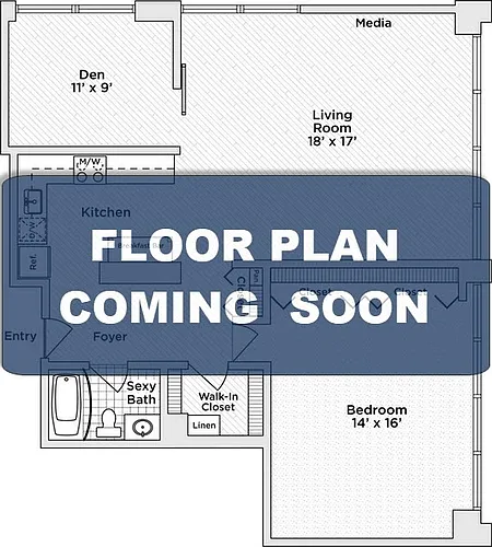 Floor plan 1 Bedroom Penthouse