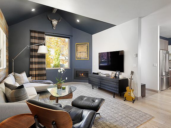 Living area with gas fireplace