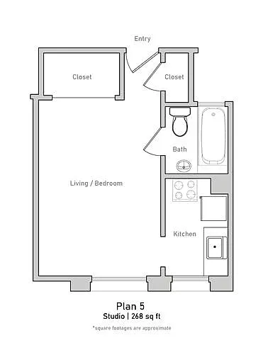 Floor plan Studio - Plan 5
