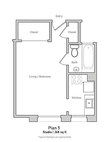 Floor plan Studio - Plan 5