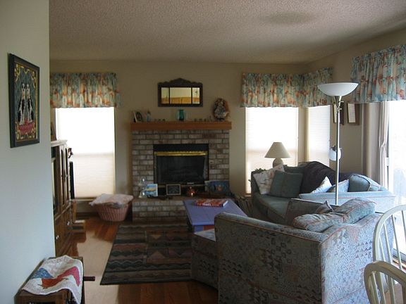 Cozy family room with fireplace
