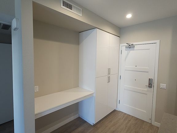 Built in desk and extra storage