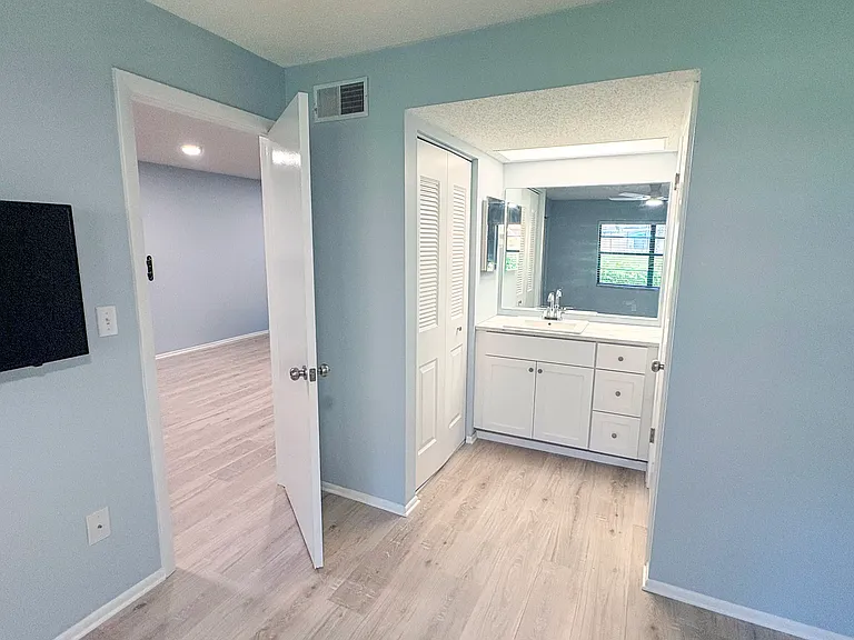 Master bedroom with bath