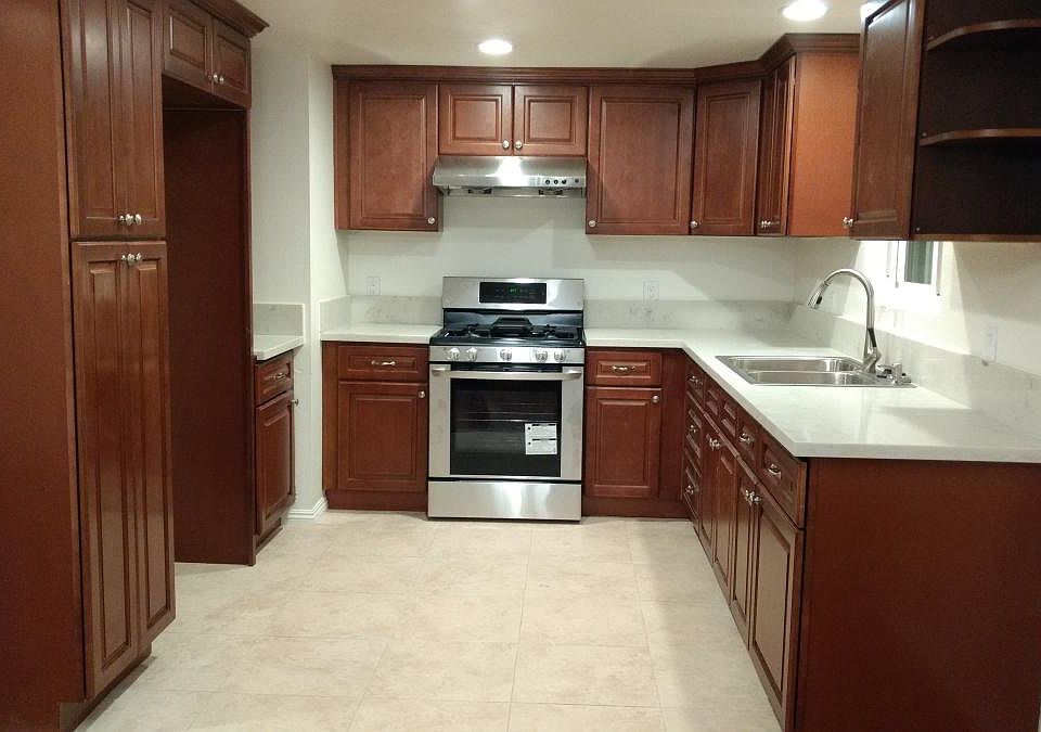 Newly remodeled kitchen with new stainless steel gas range