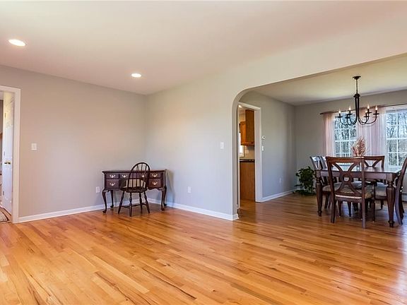 Living room off the foyer opens to a formal dining room. You'll enjoy the recently re-finished hardw