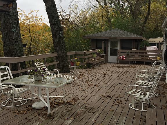 View looking down deck