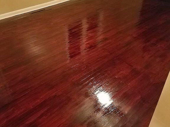 Redone hardwood/ living room
