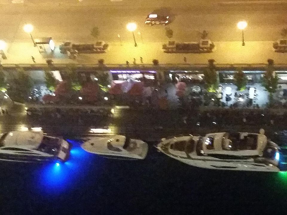 Riverwalk at night