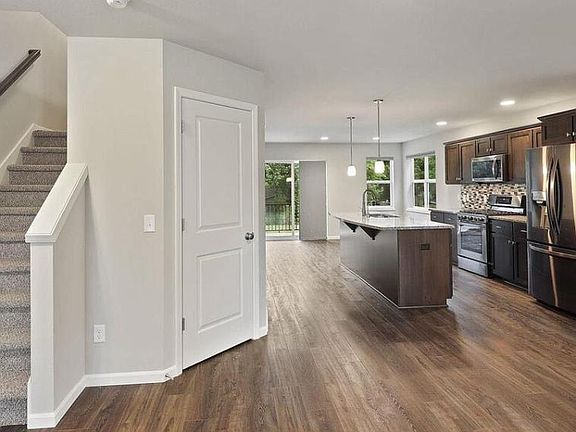 2nd floor staircase, kitchen
