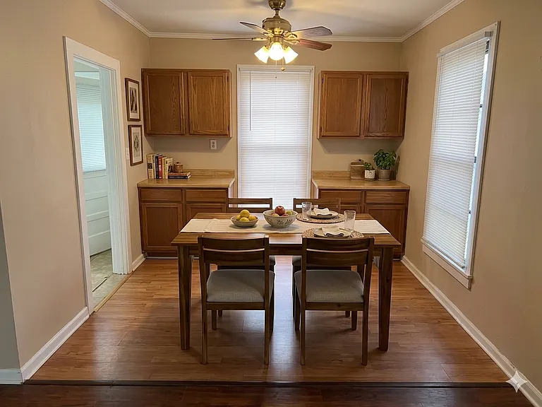 Dining area staged
