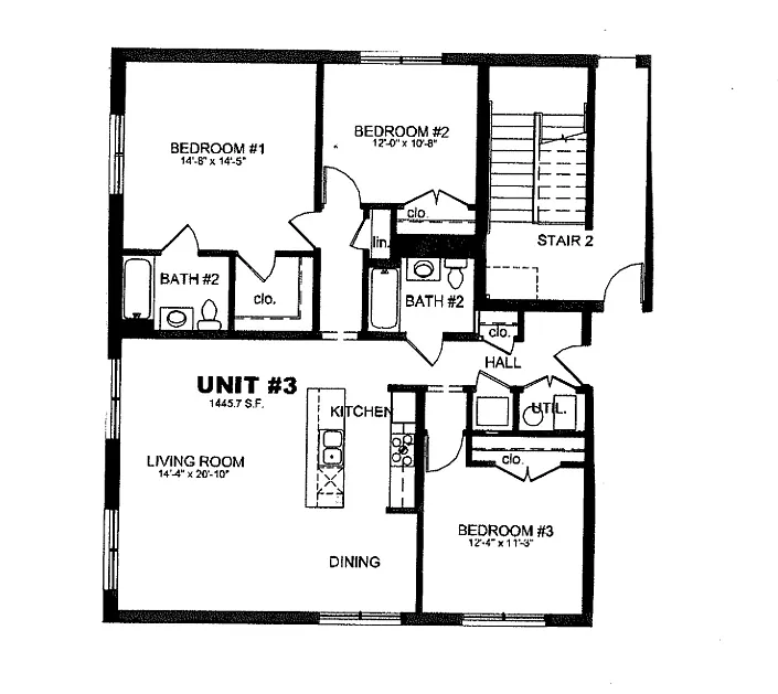 Floor plan Three Bedroom