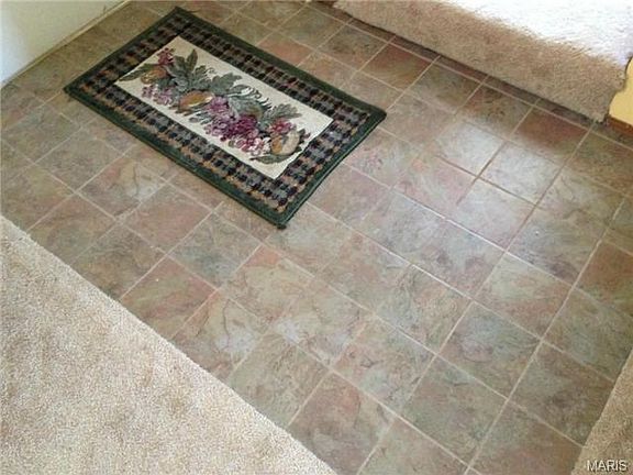 Vinyl entry flooring.
