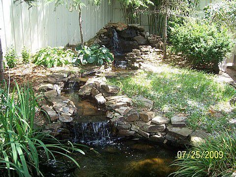 Koi pond w/ waterfall