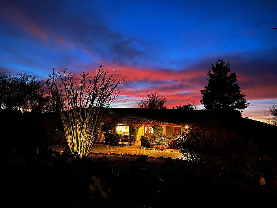 Sunset view toward home