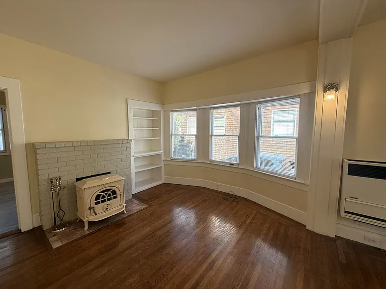 Dining area with wood burning stove