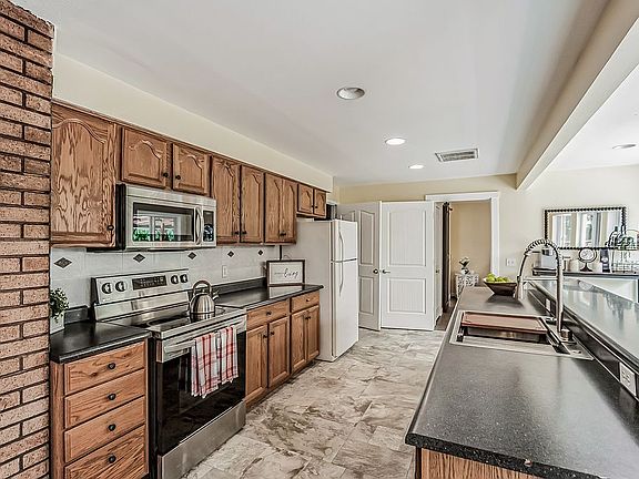 Kitchen look on backyard