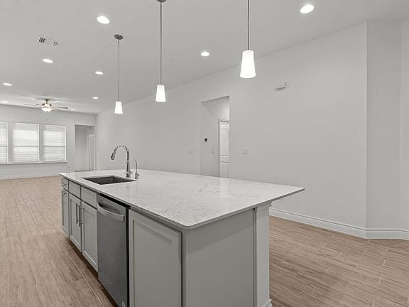 Kitchen Island Overlooking Gathering Room