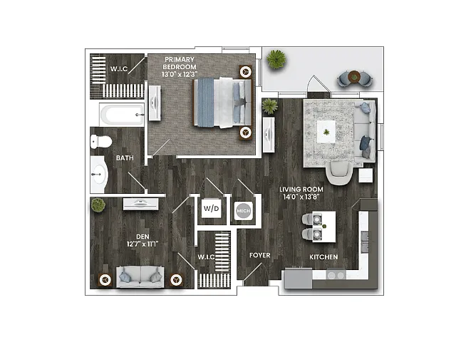 Floor plan A2A- Den