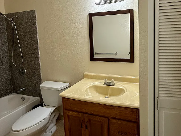 Master bathroom with tub