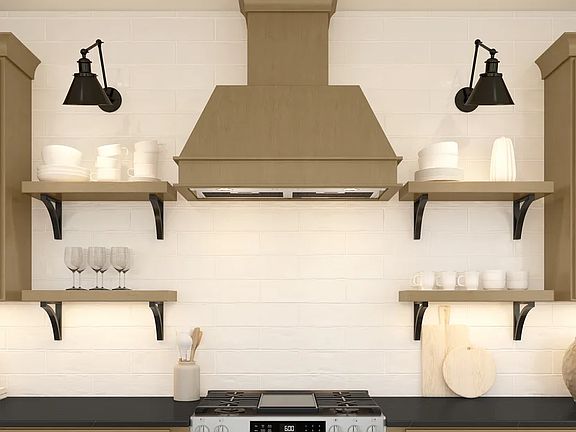 Kitchen with subway tile backsplash
