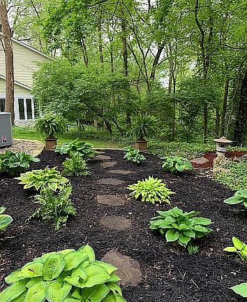 Rear exterior - shade garden
