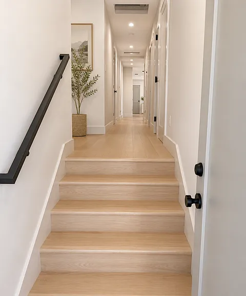 Convenient interior access from the attached garage to the main living areas.