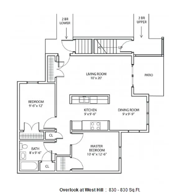 Floor plan Two Bedroom