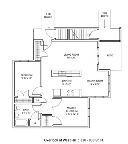 Floor plan Two Bedroom