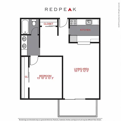 Floor plan Plan A1 - One Bedroom