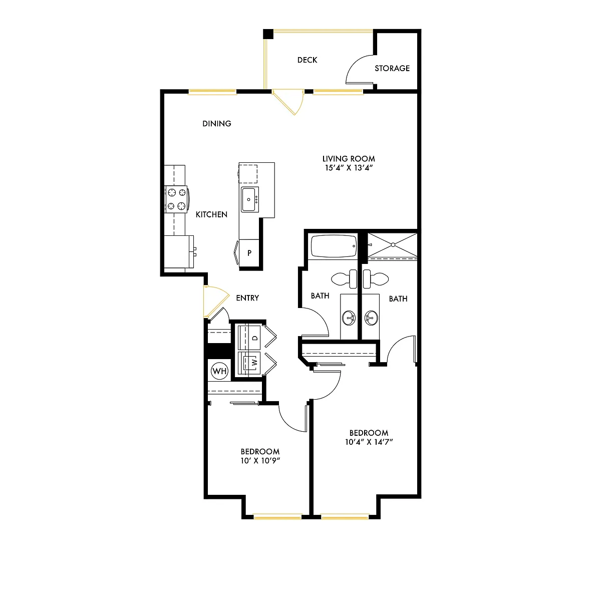 Floor plan South B12 2x2 - Brand New
