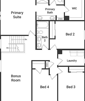 A View of the second-floor layout