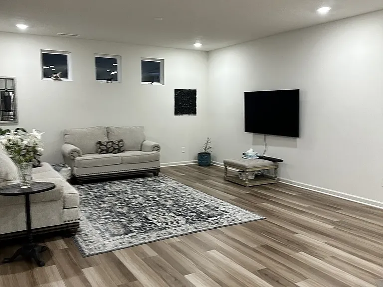 Bright and spacious open-concept living room