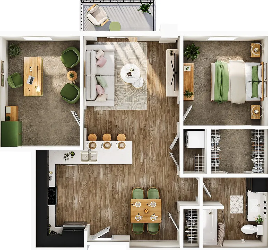 The Linen - 1 Bedroom + Den / 1 Bathroom — Photo 2